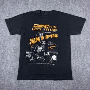 Falling In Reverse T-Shirt Mens Large Black Zombified Graphic Band Tee